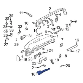 4B1880301B57K AUDI OE Panel Knee Bolster A6 Quattro