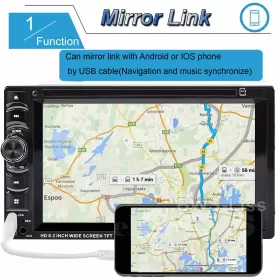 Autofather 2DIN 6.2 Inch Din In-dash Car Stereo Dvd Cd Player #2