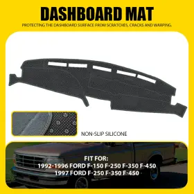 ZGD-F150-92-96G AUXITO Dash Cover Mat Dashboard Carpet Bronc