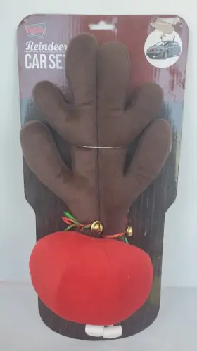 841437154672 BUZZY Christmas Reindeer Car Costume Antlers Suv