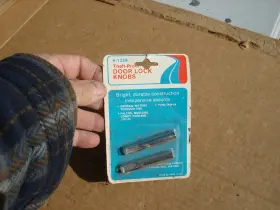 9-1239 CHAMP Nos Door Lock Knobs Anti Theft
