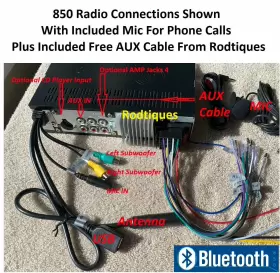 850DD CUSTOM AUTOSOUND Bel Air Bluetooth Radio Displays Outs #3