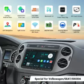 ST2VRAQ53SEUSICM1 EONON Cam Dvr Obd Car Stereo Radio Caddy Vw #3