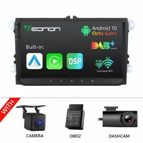 ST2VRAQ53SEUSICM1 EONON Cam Dvr Obd Car Stereo Radio Caddy Vw