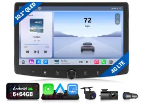 UX6SK2 EONON Cam Dvr Android Auto Qled Double Din Car Stereo