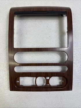 5L34-1504302 FORD Radio Climate Dash Bezel Surround Woodgrain
