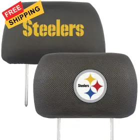 12512 FANMATS Steelers Embroidered Head Rest Pittsburgh