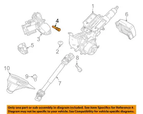 W709942S303 FORD OEM Steering Column Lock Housing Bolt Fiesta