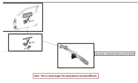 135.FD8A22 FORD TRUCK Rear Window Regulator Escape