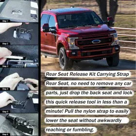 2810547 FUSCH Rear Seat Latch Release Strap Kit F-150 F-250 #3