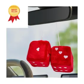 GASEDIN-3020FP GASEDIN Fuzzy Dice Car Mirror Square