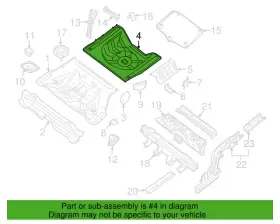 74514-6CA0A NISSAN Rear Floor Pan Altima Maxima #2
