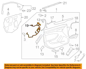 20858179 GM OEM Front Door Interior Wire Harness Cts