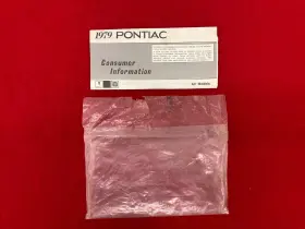S-7909 GM Trans Am Booklet Om Sleeve Pontiac Firebird