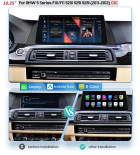 FMBWHNGYU786 HIZPO Carplay Android Auto Screen F10 F11 Bmw