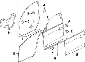 72321-3W0-A01 HONDA Door Water Deflector