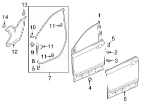 72321-TLA-A01 HONDA Seal Front Door Hole #2