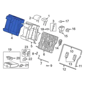 85676470 HONDA OE Rear Left Seat Cushion Cover