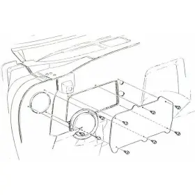 INL11260 INLINE TUBE Firewall Heater Delete Plates Panel Gto #2