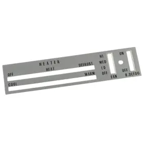 INL13424 INLINE TUBE Heater Control Panel Placard Bezel Rear