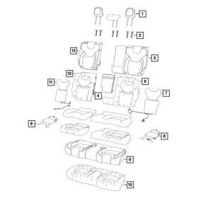 1WD44HL1AA JEEP OE Rear Outer Headrest Cherokee