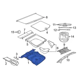 5VK15DX9AG JEEP OE Front Left Floor Carpet Cherokee
