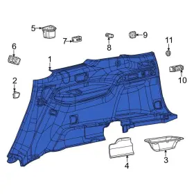 6XX191T5AM JEEP OE Rear Right Lower Interior Quarter Panel