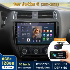 US.XT516.JETTA118 JUNSUN Camera Wifi Car Stereo Radio Carplay