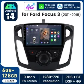 US.XT596.FOCUS127 JUNSUN Carplay Car Radio Stereo Gps Navi
