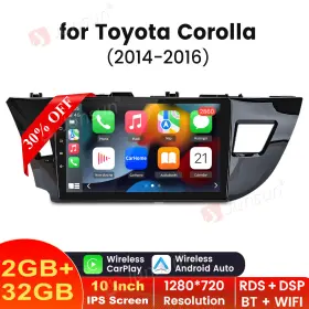 US.XT812C-F.L2.COROLLA14 JUNSUN Carplay Android Car Stereo Fm
