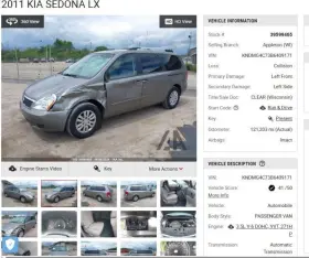 220.KI1311 KIA Third Seat Station Wagon Van Sedona