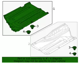 84227-L1000 KIA Floor Pan Splash Shield #2