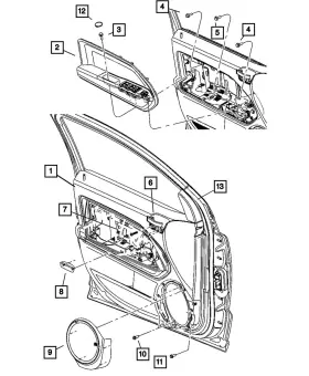 1AA181KAAB MOPAR Front Door Bolster Right