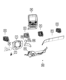 1UQ84SZSAC MOPAR Air Conditioning Heater Outlet