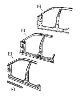 68037678AA MOPAR Sill Reinforcement Right