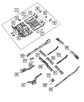 68276339AA MOPAR Rear Seat Center 1500
