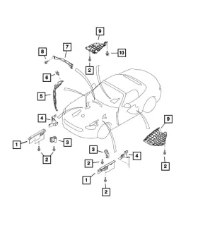 68324638AA MOPAR Bracket Left