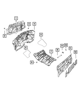 68492288AA MOPAR Panel Inner Silencer 1500 #3