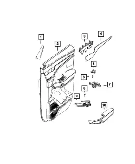 7LV33DX8AB MOPAR Switch Bezel Left