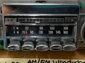 300183 OLDSMOBILE Dash Am Fm Wonder Bar Radio Knobs Plate #3