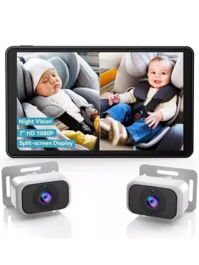 B0DK5FWZ7Y PEMACOM Baby Car Camera Dual Night Vision Rotation