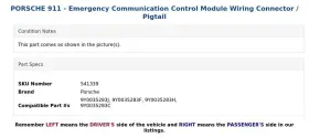 9Y0035283C PORSCHE Emergency Communication Control Module 911 #3