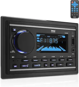 PLR2DN PYLE Boat Bluetooth Stereo Receiver Head Unit Double
