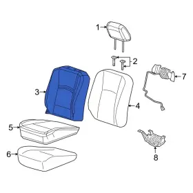 6XV35HL1AA RAM OE Front Left Seat Cushion Cover 2500