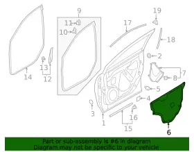 61244XC00B SUBARU Water Shield #2