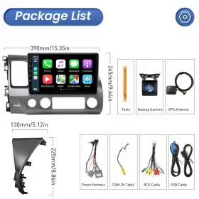 VM-19 TOP RADIO Apple Carplay Android Car Stereo Gps Wifi #3