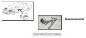 125.TO1I21 TOYOTA Right Front Door Window Regulator Prius