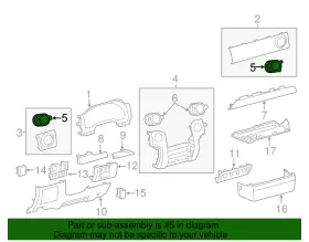 55680-0C050-C0 TOYOTA Dashboard Air Vent #2