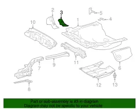 58356-02010 TOYOTA Rear Floor Pan Reinforcement #2