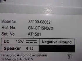 86100-08062 TOYOTA Navigation Radio Receiver Display Cd #3